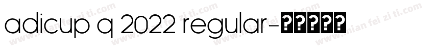 AdiCup Q 2022 Regular字体转换